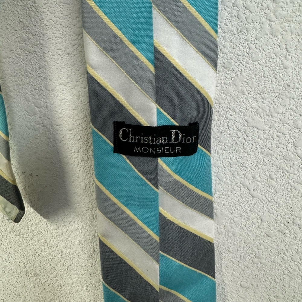 Christian Dior Striped Silk Tie